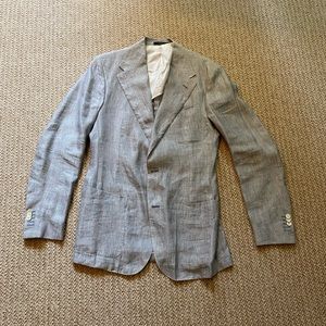 Corneliani Striped Blue White Summer Blazer Size 40 Italy
